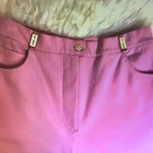 St. John Pink High-Waisted Pants